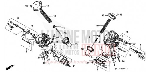 VERGASER (EINZELTEILE) XRV750M de 1991